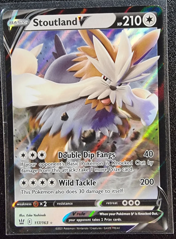 Stoutland V - Pokemon Battle Styles Holo Foil Ultra Rare Holo #177/163