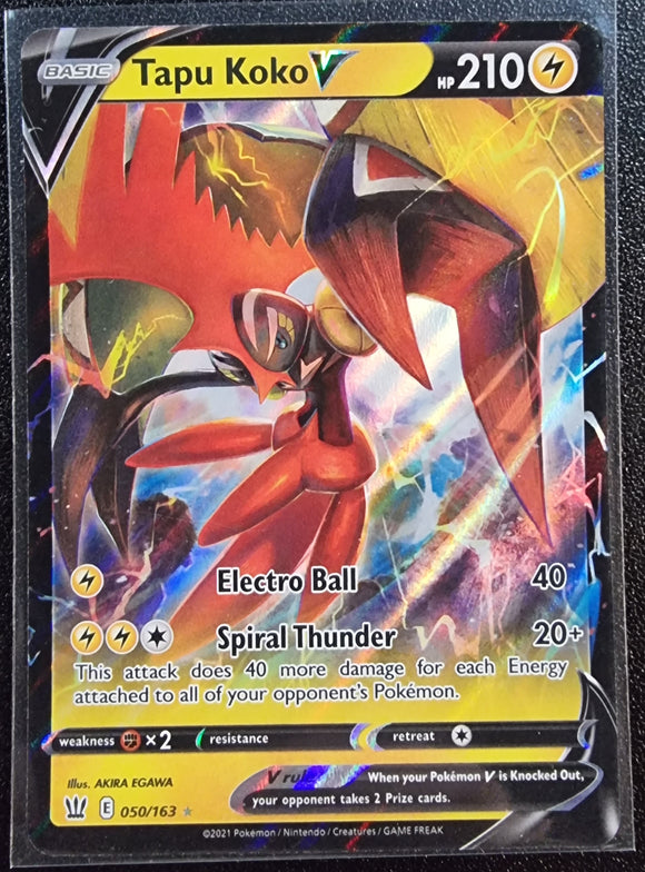 Tapu Koko V - Pokemon Battle Styles Holo Foil Ultra Rare Holo #050/163