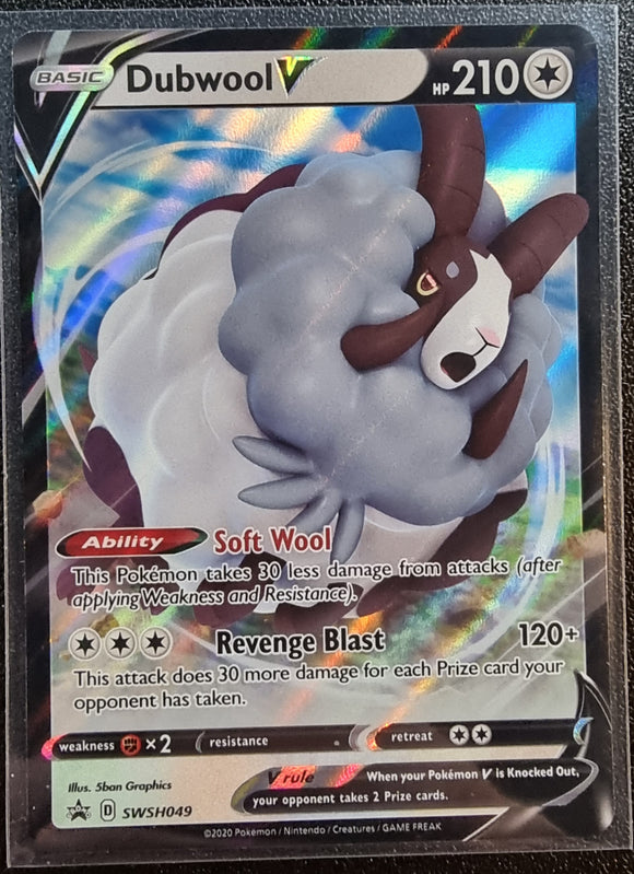 Dubwool V - Pokemon Sword & Shield Black Star Promo Holo Foil #SWSH049