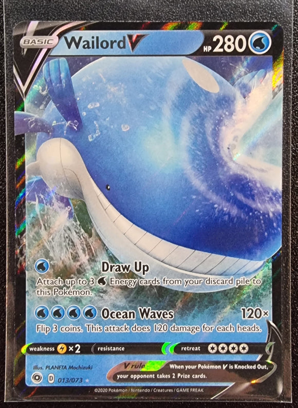 Wailord V - Pokemon Champion's Path Holo Foil Ultra Rare #013/073