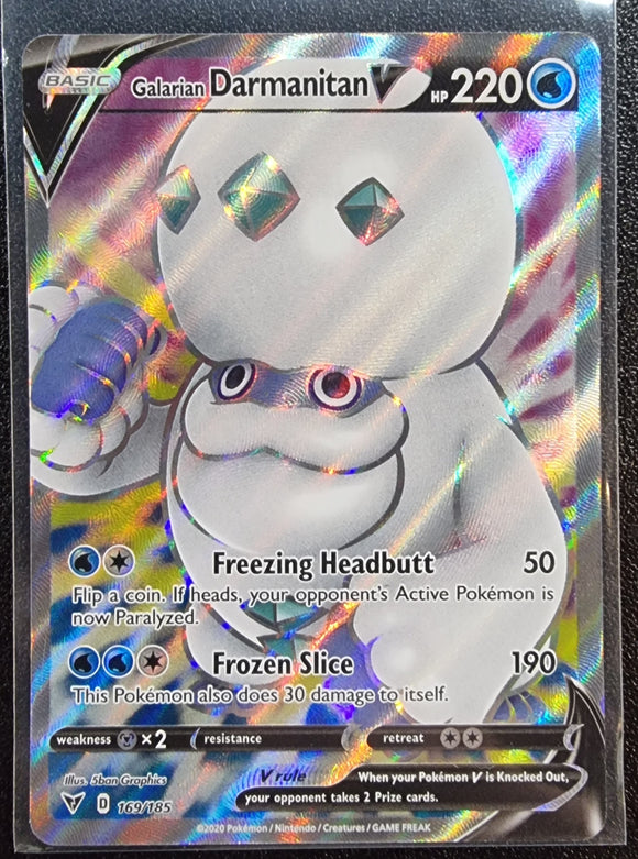 Galarian Darmanitan V - Pokemon Vivid Voltage FULL ART Holo Ultra Rare #169/185