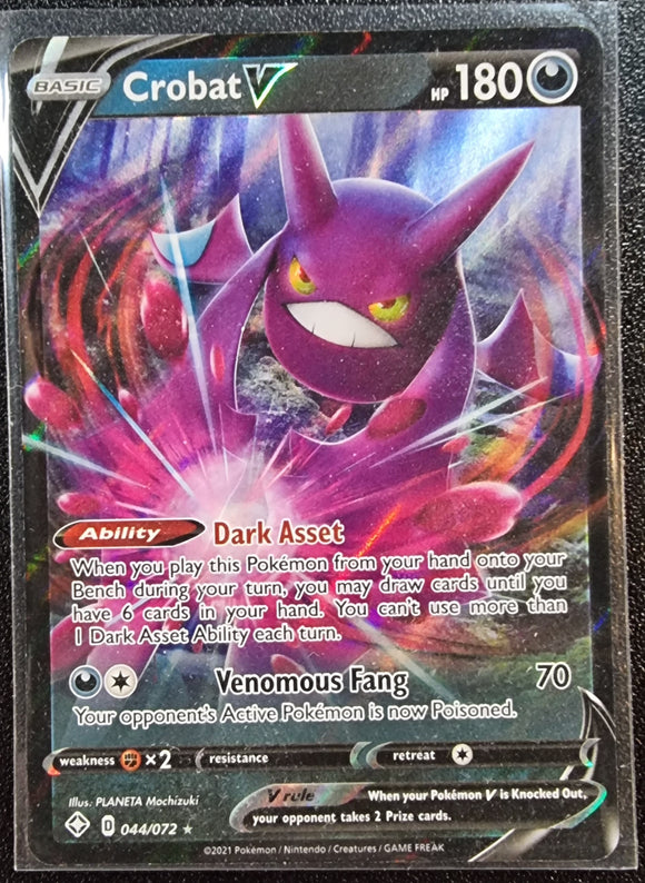 Crobat V - Pokemon Shining Fates Holo Foil Ultra Rare #044/072