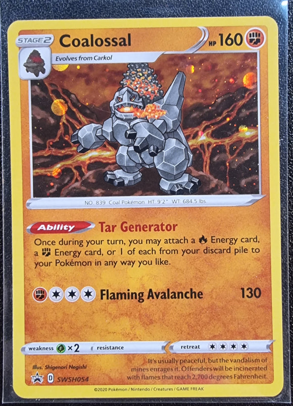 Coalossal - Pokemon Sword & Shield Black Star Promo Holo Foil #SWSH054