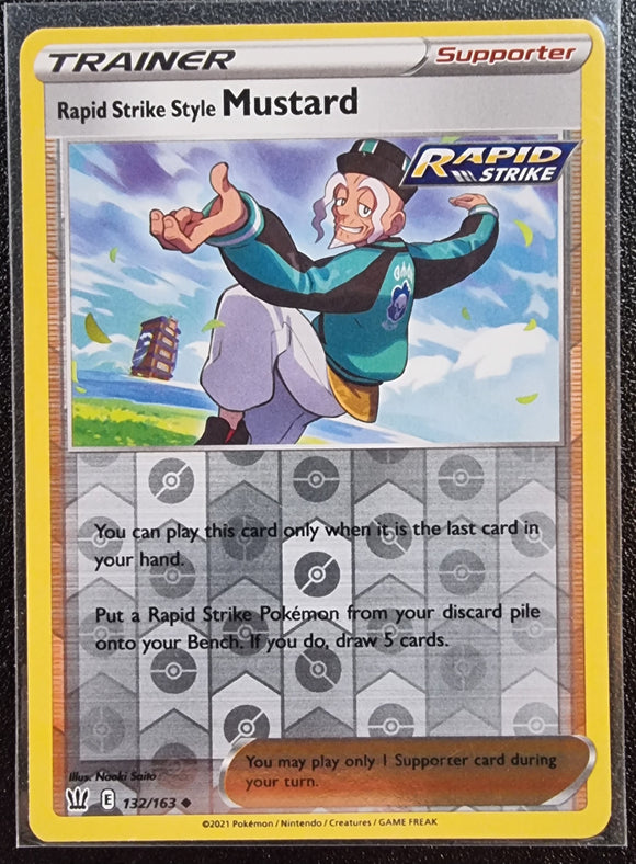 Rapid Strike Style Mustard - Pokemon Battle Styles Reverse Holo Foil Uncommon #132/163