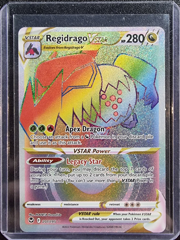 Regidrago VSTAR - Pokemon Silver Tempest Full Art Holo Rainbow Secret Rare #201/195