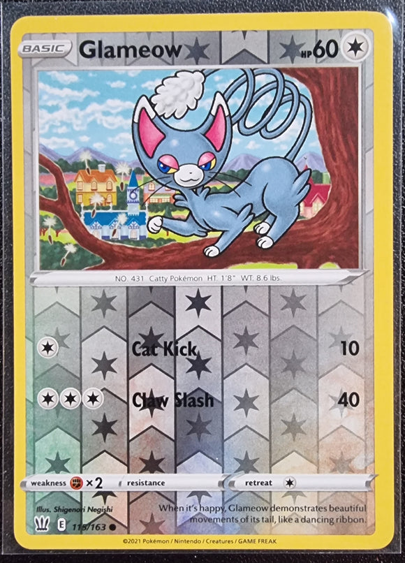 Glameow - Pokemon Battle Styles Reverse Holo Foil Common #115/163
