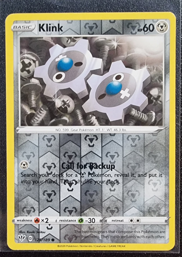 Klink - Pokemon Darkness Ablaze Reverse Holo Foil Common #125/189