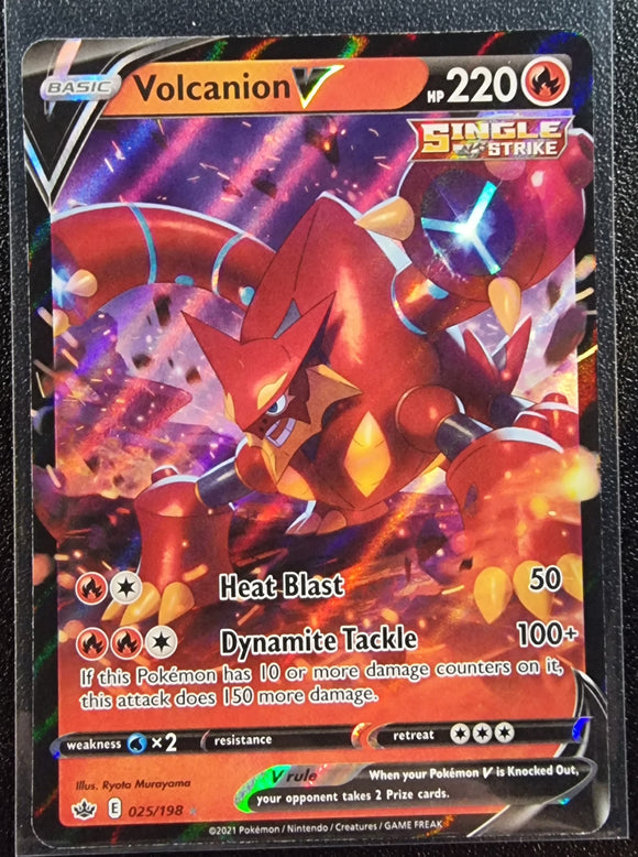 Volcanion V - Pokemon Chilling Reign Holo Foil Ultra Rare #025/198