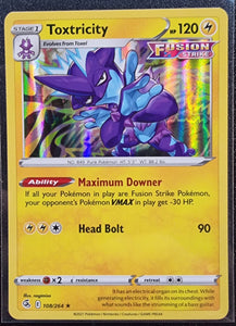 Toxtricity - Pokemon Fusion Strike Holo Foil Rare #108/264
