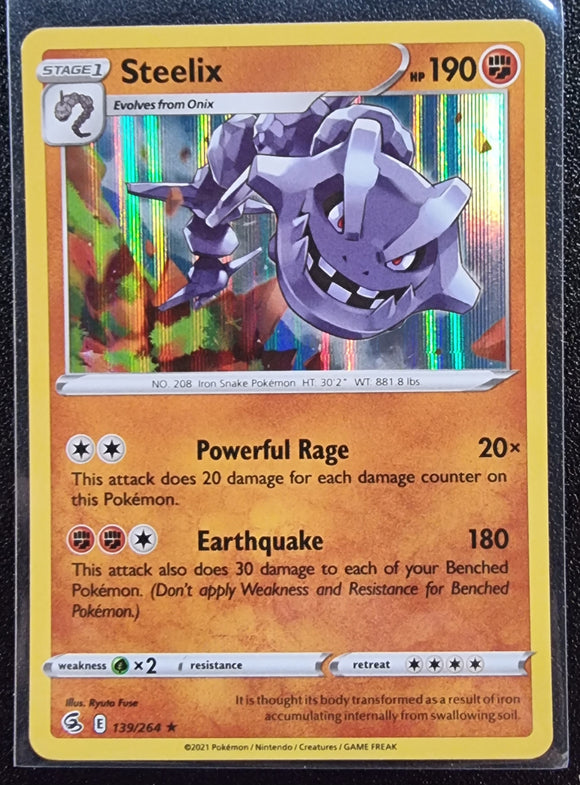 Steelix - Pokemon Fusion Strike Holo Foil Rare #139/264