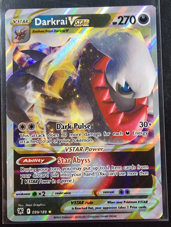 Darkrai VSTAR - Pokemon Astral Radiance Holo Foil Ultra Rare #099/189