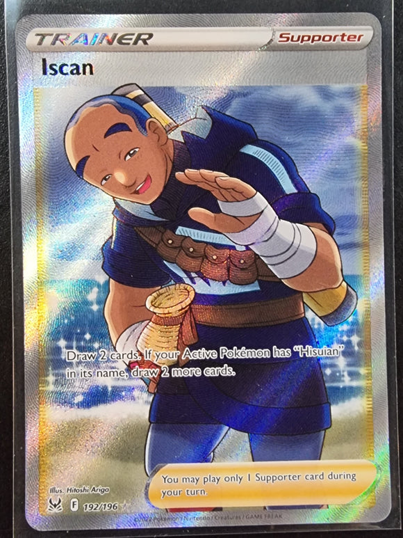 Iscan Trainer - Pokemon Lost Origin FULL ART Holo Foil Ultra Rare #192/196