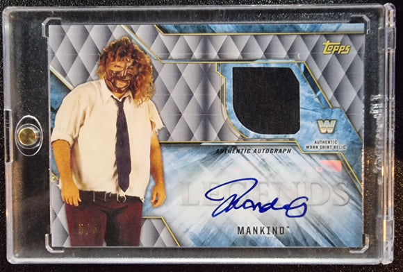Mankind #5/5 - 2017 Topps Legends of WWE Autograph Relic #AR-MA
