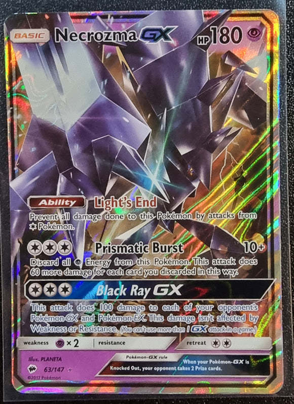 Necrozma GX - Pokemon Burning Shadows Holo Foil Ultra Rare #63/147