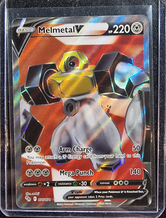 Melmetal V - Pokemon GO FULL ART Holo Foil Ultra Rare #075/078