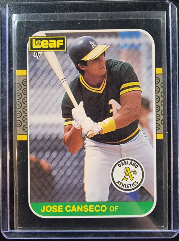Jose Canseco - 1987 Leaf #151 (EX-EXMINT)
