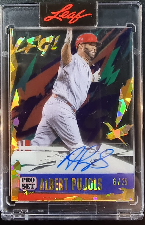 Albert Pujols #/25 - 2023 Leaf Pro Set Pure 