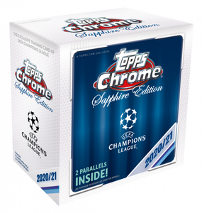 2020-21 Topps Chrome UEFA Champions League Sapphire Edition Soccer - Hobby Box