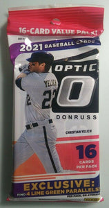2021 Panini Donruss Optic MLB Baseball - Cello/Fat/Value Pack