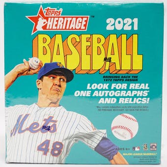 2021 Topps Heritage MLB Baseball cards - Mega Box (Walmart)