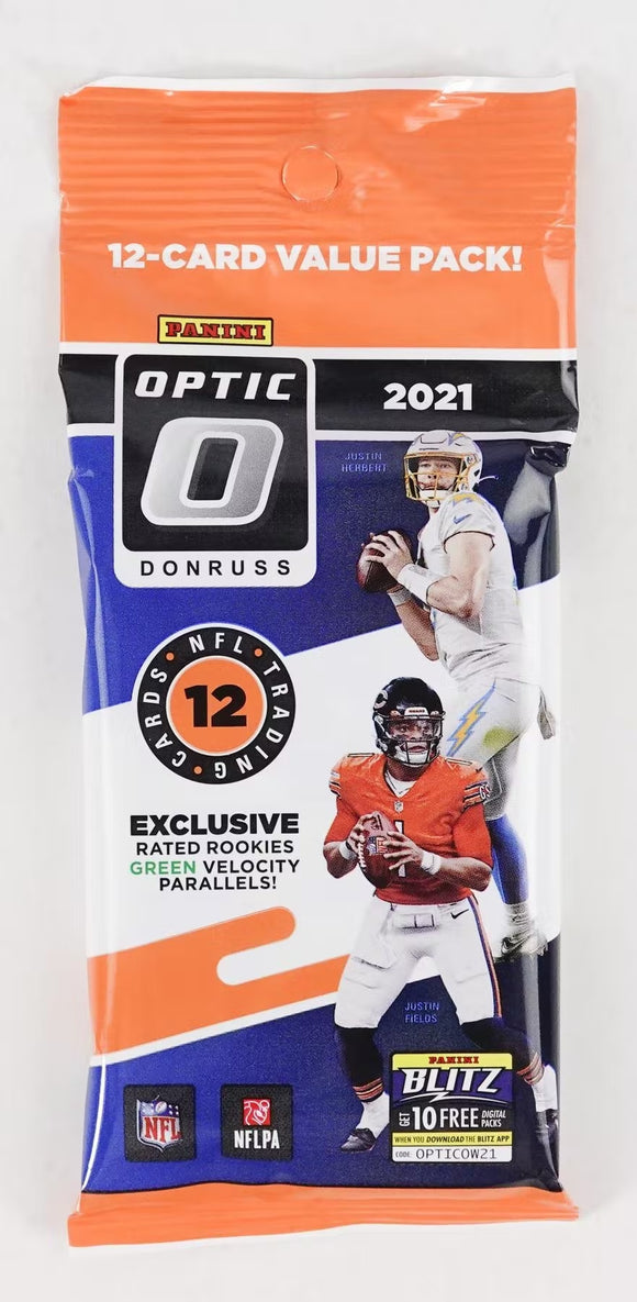 2021 Panini Donruss Optic NFL Football - Cello/Fat/Value Pack
