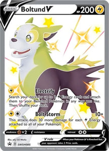 Boltund V - Pokemon Sword & Shield FULL ART Black Star Promo Holo Foil #SWSH085