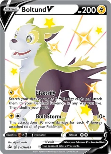 Boltund V - Pokemon Sword & Shield FULL ART Black Star Promo Holo Foil #SWSH085