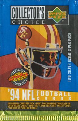 1994 Upper Deck Collector's Choice NFL Football cards - Hobby Pack