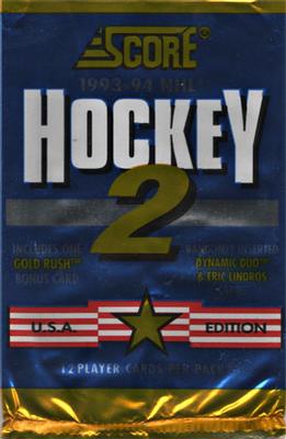 1993-94 Score Series 2 NHL Hockey - Hobby Pack