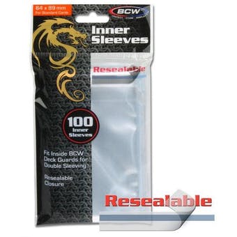 BCW Resealable Gaming Card Inner Sleeves (100ct)