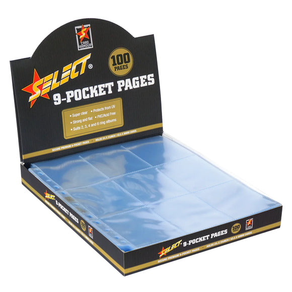Select Card Armour 9-Pocket Pages (100ct)