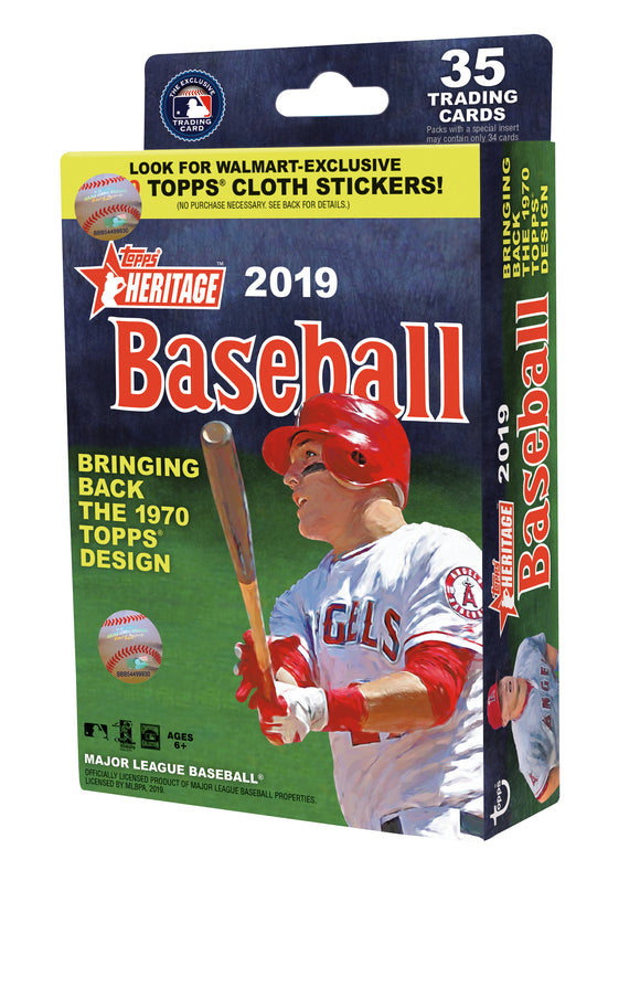 2019 Topps Heritage MLB Baseball - Hanger Box (Walmart Exclusive)