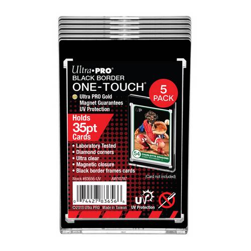 Ultra Pro ONE-TOUCH Magnetic Card Holder BLACK BORDER 35pt (5 pack)