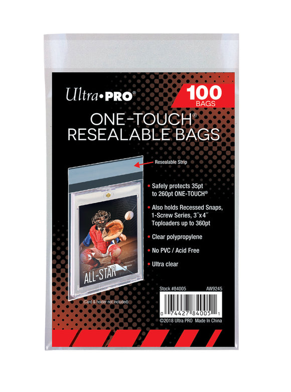 Ultra Pro ONE-TOUCH Resealable Bags (100ct)