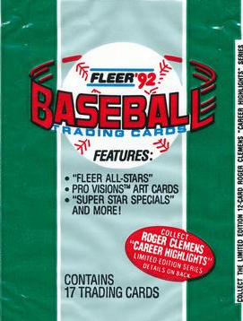 1992 Fleer MLB Baseball cards - Retail Pack