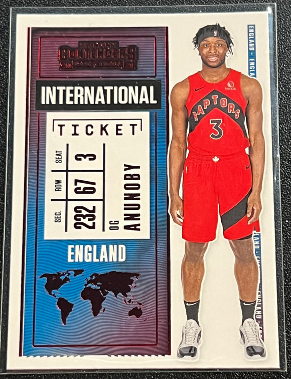 Og Anunoby - 2020-21 Panini Contenders Basketball INTERNATIONAL TICKET RED FOIL #30