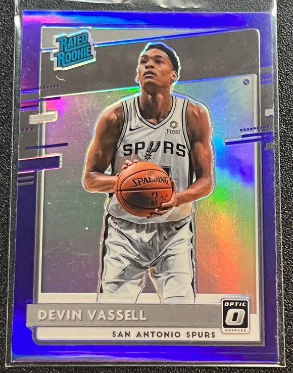 Devin Vassell RC - 2020-21 Panini Donruss Optic Basketball RATED ROOKIE PURPLE #161