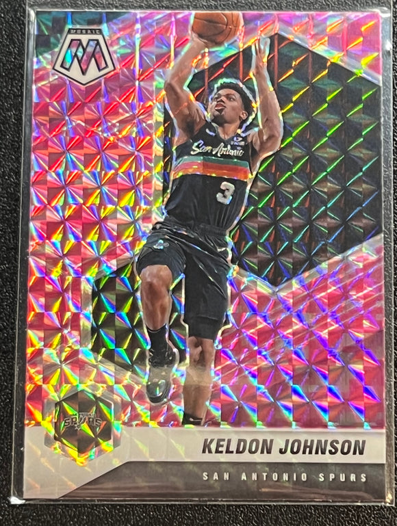 Keldon Johnson  - 2020-21 Panini Mosaic Basketball PINK CAMO #136
