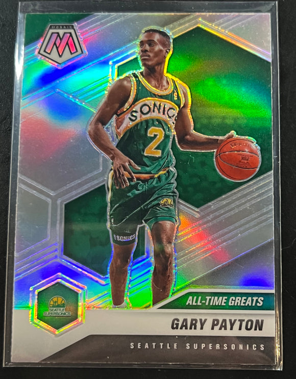Gary Payton - 2020-21 Panini Mosaic Basketball ALL-TIME GREATS SILVER #291