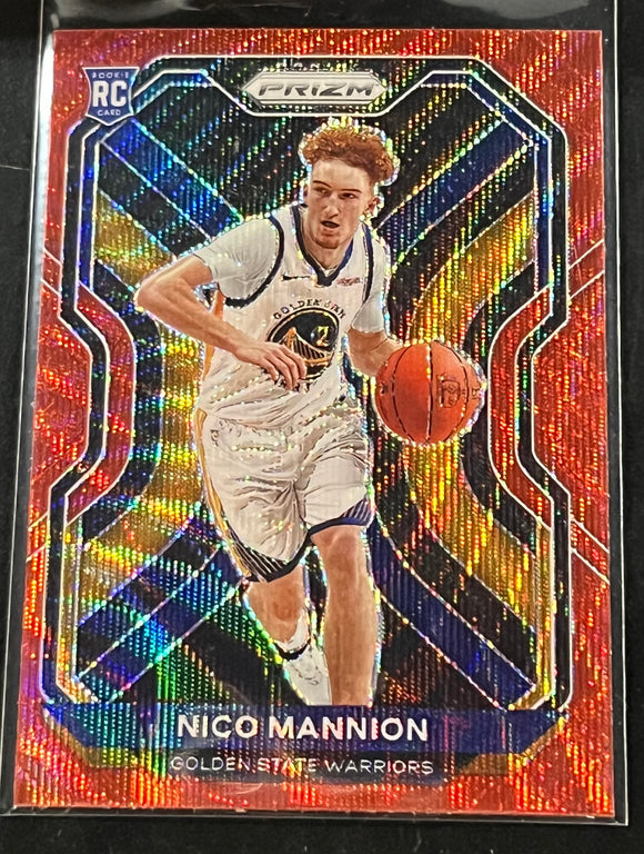 Nico Mannion RC  - 2020-21 Panini Prizm Basketball RED WAVE #293