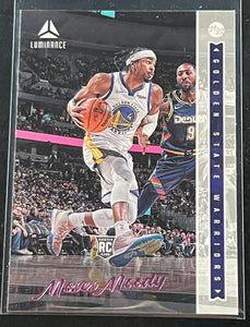 Moses Moody RC - 2021 Panini Chronicles Luminance Basketball PINK #261