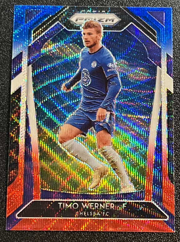 Timo Werner - 2020-21 Panini Prizm Premier League Soccer RED WHITE & BLUE #225