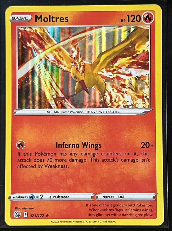 Moltres - Pokemon Brilliant Stars Holo Rare #021/172