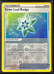 Snow Leaf Badge - Pokemon Evolving Skies Reverse Holo #159/203