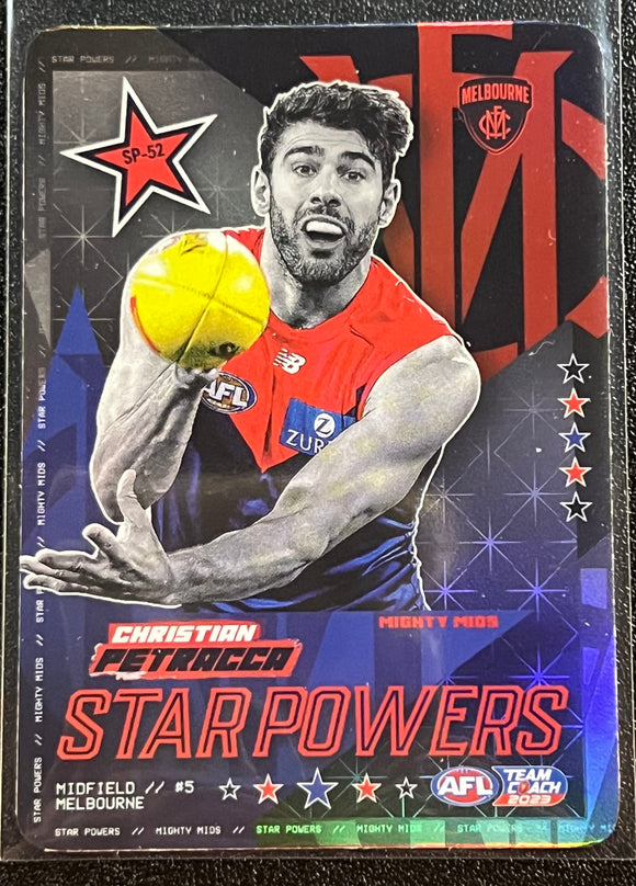 Christian Petracca - 2023 TeamCoach STAR POWERS SILVER - CODE UNUSED #SP-52