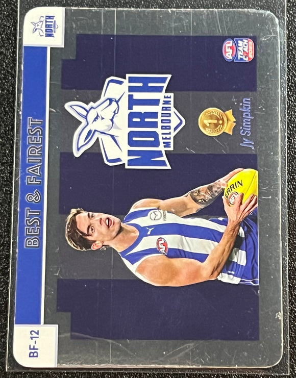 Jy Simpkin  - 2023 TeamCoach BEST & FAIREST SILVER #BF-12 - CODE UNUSED