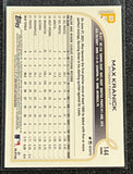 Max Kranick RC - 2022 Topps Chrome Baseball RC Base #144 - Pirates