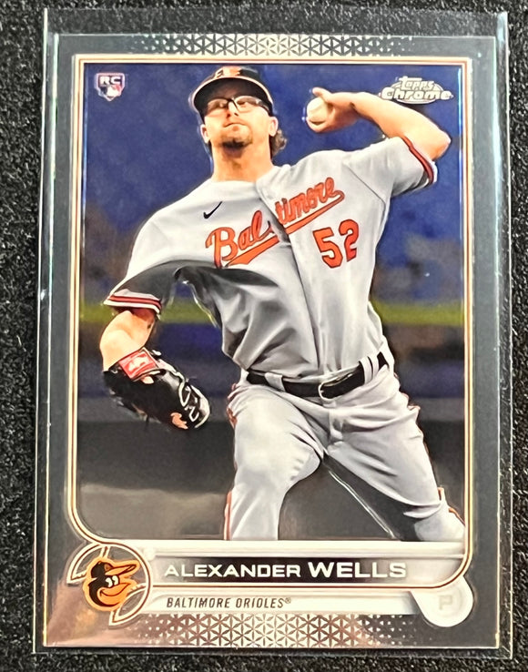 Alexander Wells RC - 2022 Topps Chrome Baseball RC Base #49 - Baltimore Orioles