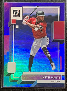 Ketel Marte - 2022 Panini Donruss Baseball PURPLE #133 - Diamondbacks