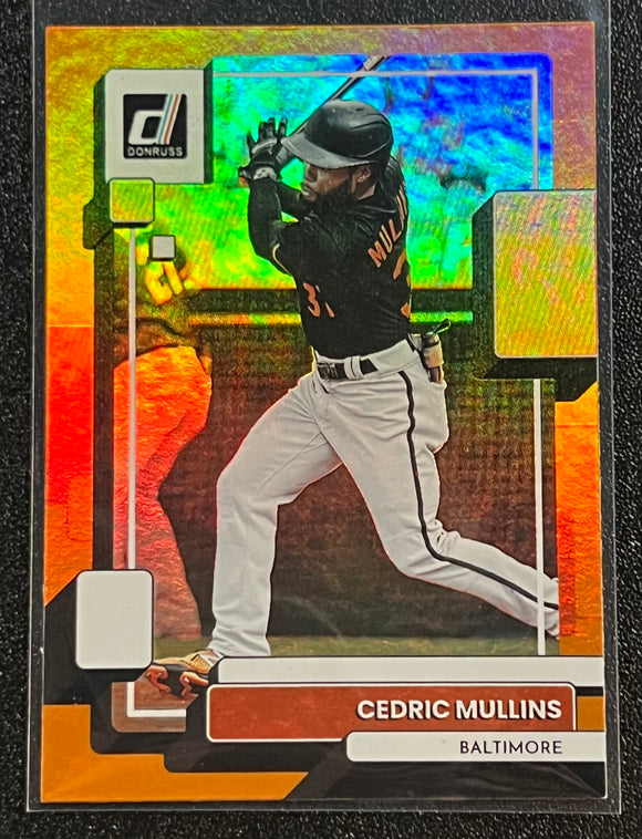 Cedric Mullins - 2022 Panini Donruss Baseball ORANGE PARALLEL #172 - Orioles
